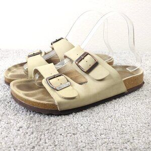 Cushionaire Sandals Womens Size 9 Shoes Lane Cork Footbed Tan Beige